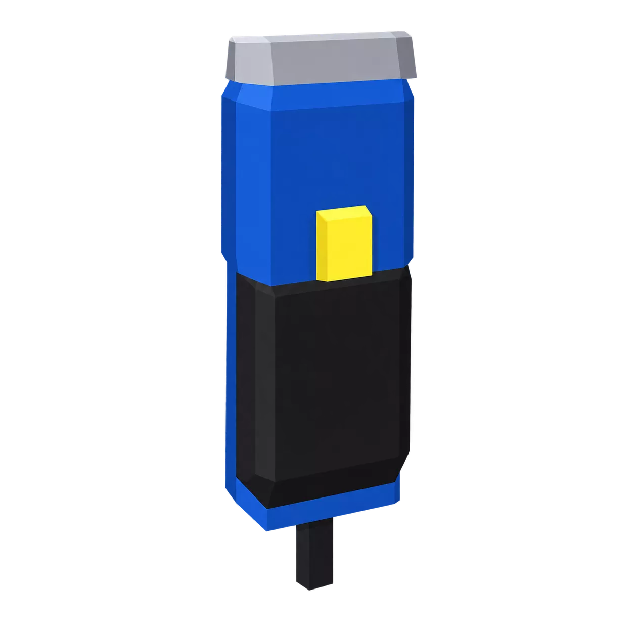 Blue and black Pro Clippers with a yellow switch.